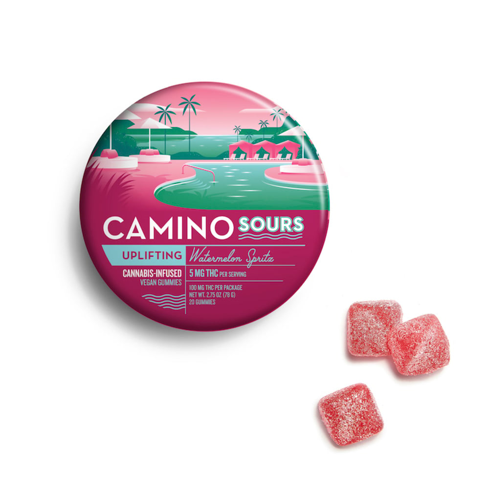 KIVA Camino - Sour Watermelon Spritz Gummies (100mg 20pk)