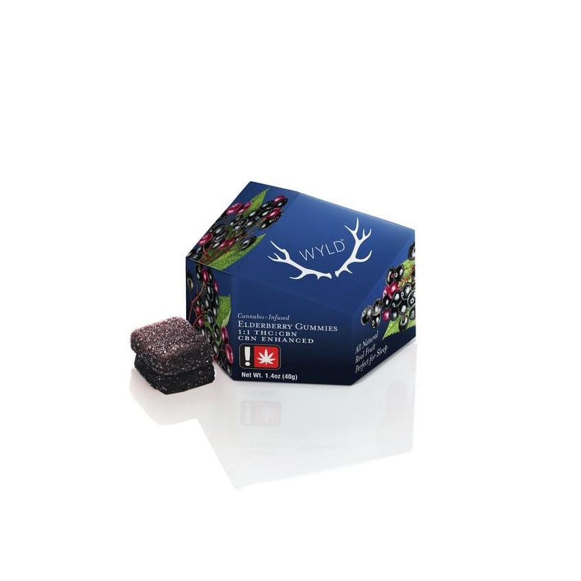 Elderberry 2:1 CBN + Indica Enhanced Gummies | 100mg THC:50mg CBN