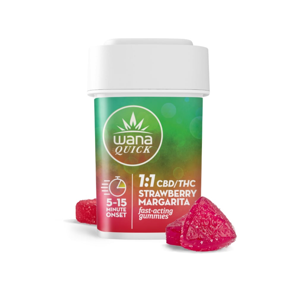 Wana - Strawberry Margarita 1:1 CBD:THC Fast-Acting Gummies (100mg 20pk)