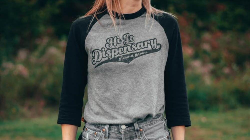 Womens Fit Raglan/gray Black/ Small