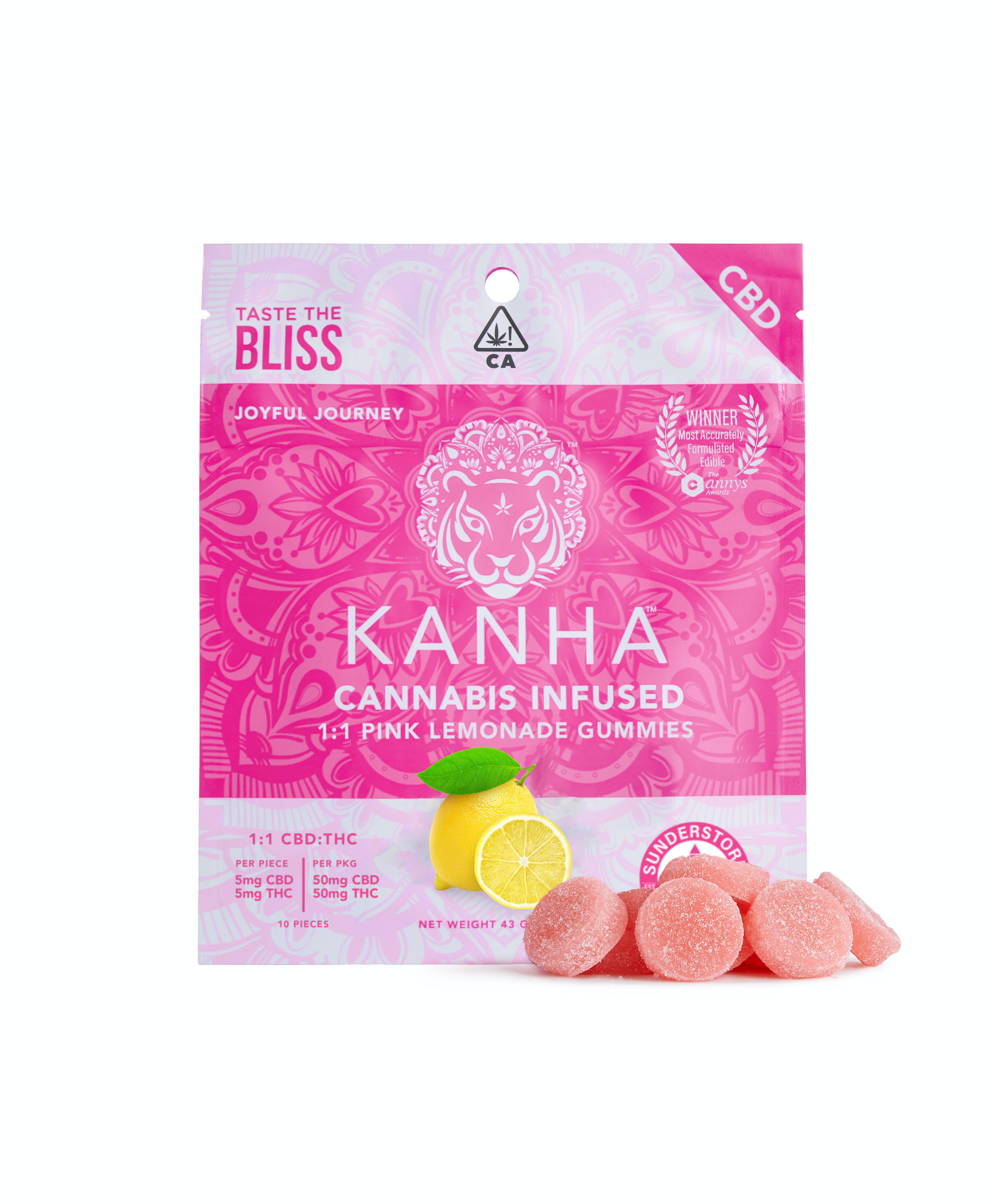1:1 Pink Lemonade [10pk] (100mg CBD/100mg THC)