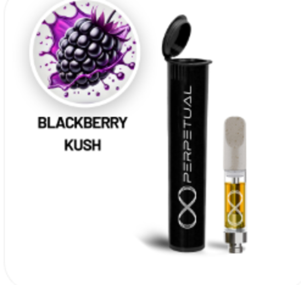 Shop Blackberry Kush - (1g) Vape Cart (TAC: 92.696%)