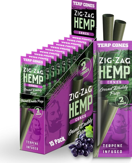 ACC - Zig Zag - Terpene Infused Hemp Cones - Grand Daddy Purp