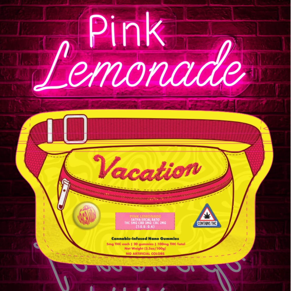 Vacation - Pink Lemonade Ratio Gummies (100mg THC 60mg CBD 40mg CBC 20pk) product photo