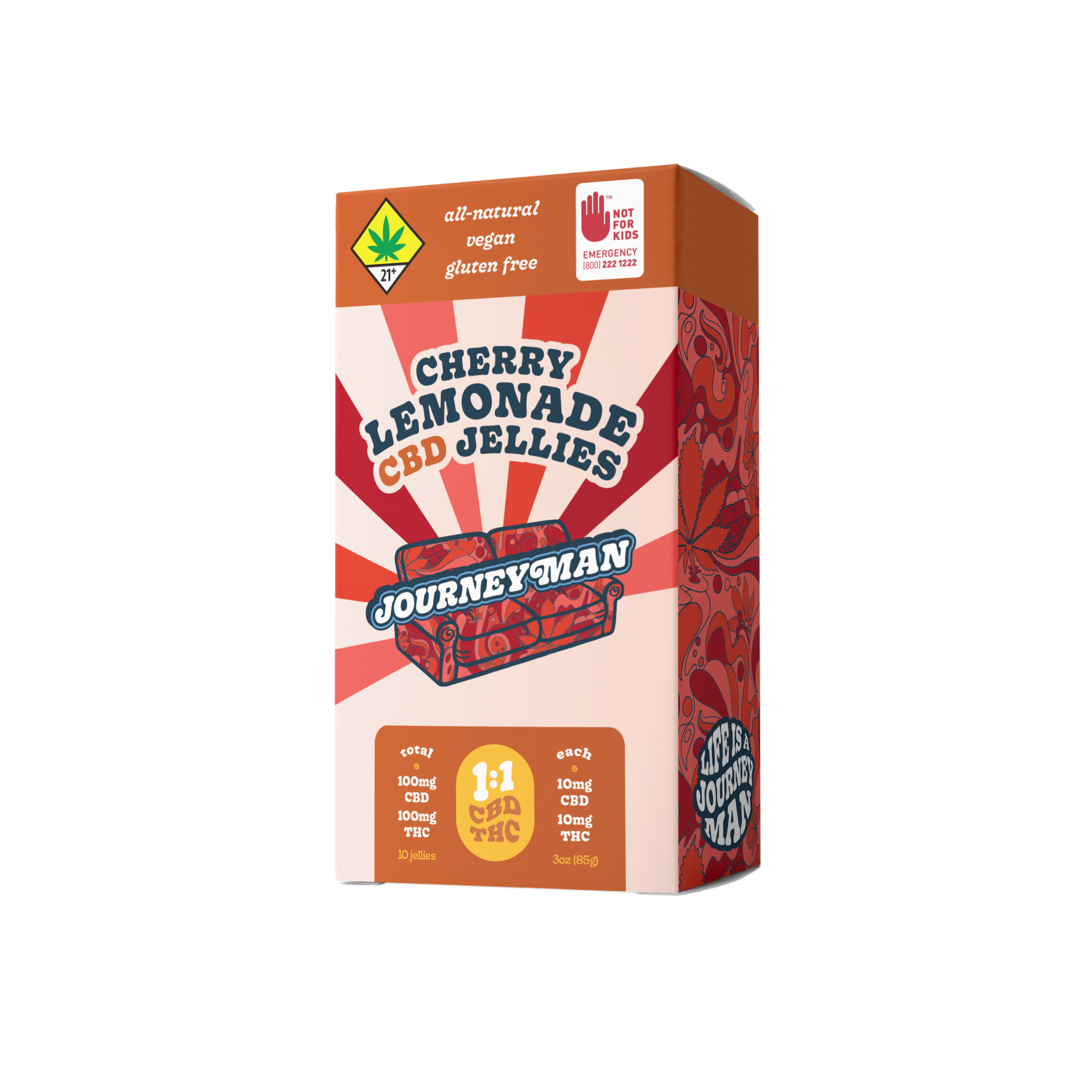 1:1 Cherry Lemonade Jellies [10pk] (100mg THC/100mg CBD)