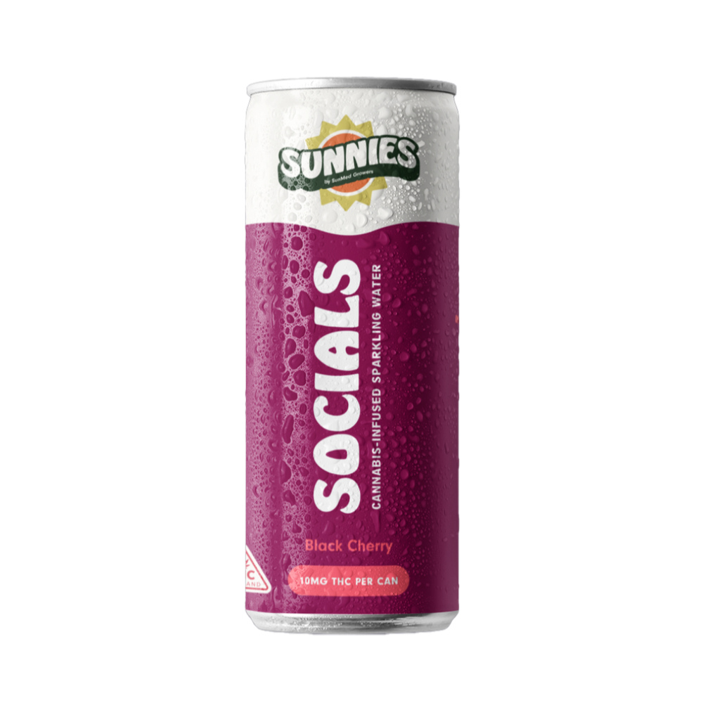 Socials - Black Cherry Sparkling Water - 10mg