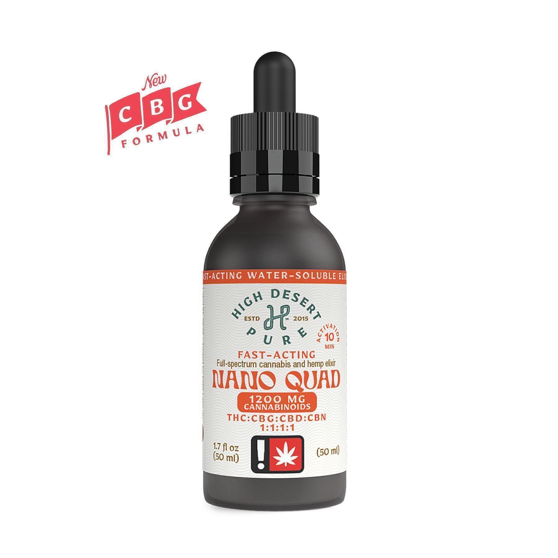 1:1:1:1 Nano Quad [1.7 fl oz] (300mg CBD/300mg THC/300mg CBN/300mg CBG)