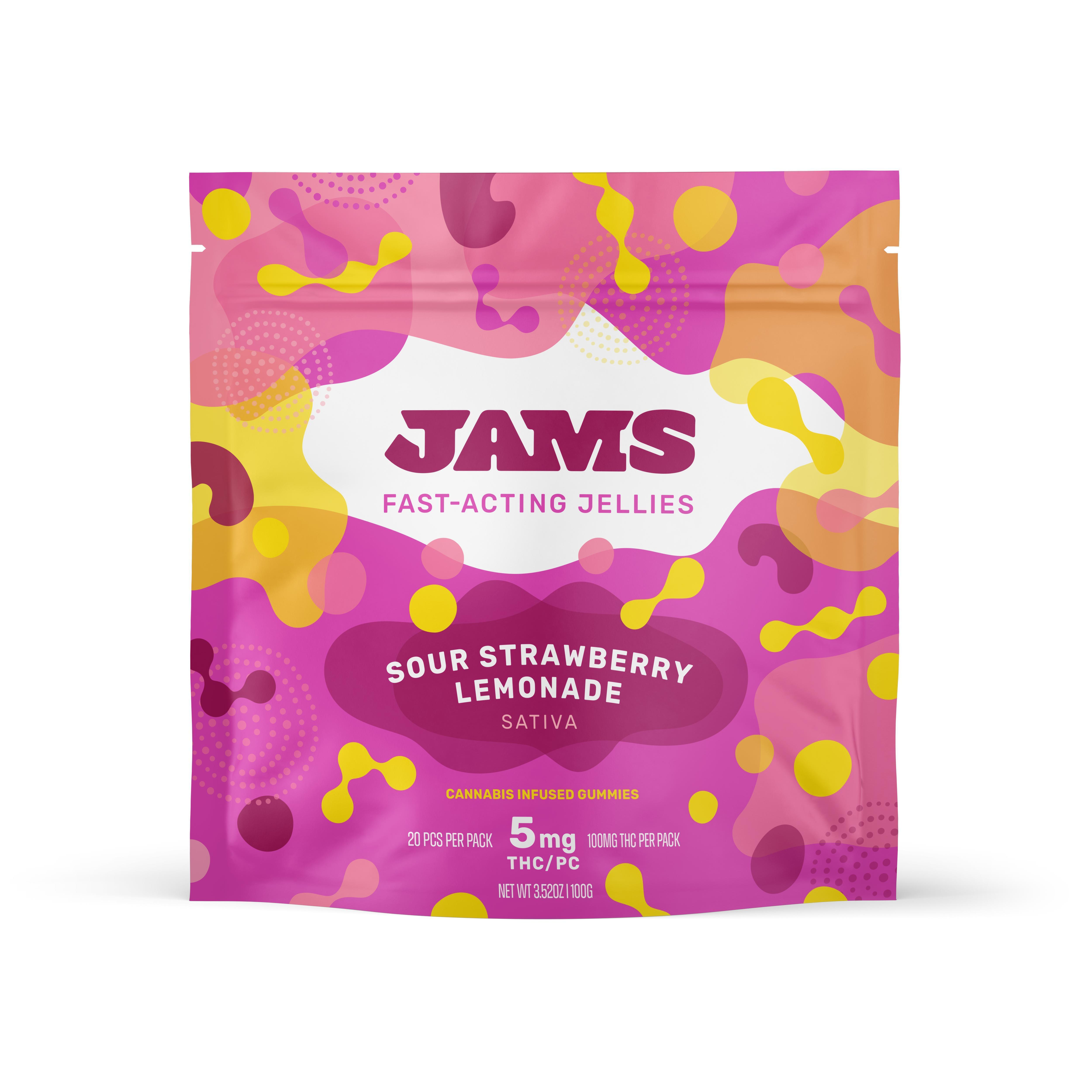 Fast Acting Sour Strawberry Lemonade Gummies | T90.8mg | S | 01087 | 20pk