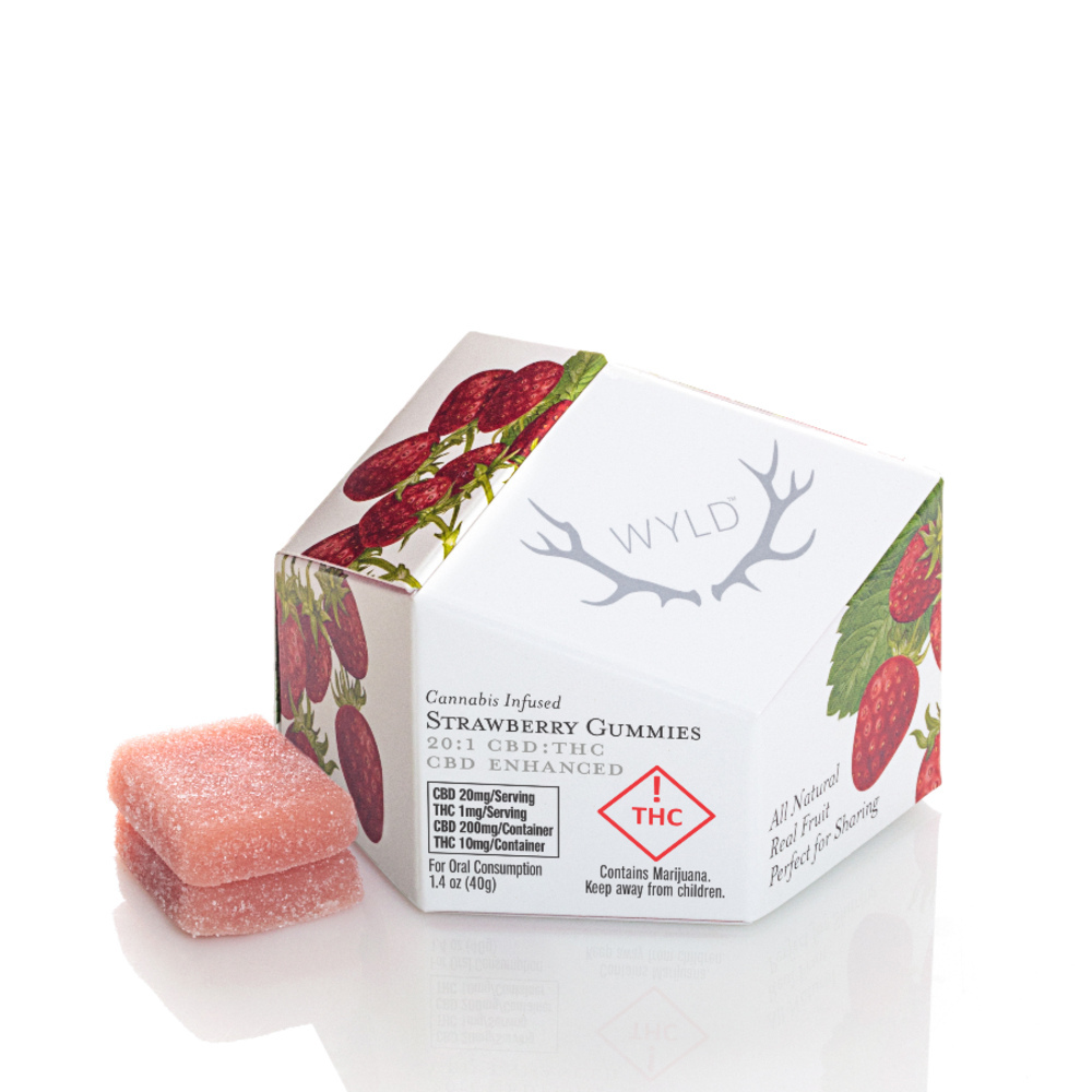 Strawberry 20:1 CBD + Hybrid Enhanced Gummies | 200mg CBD:10mg THC