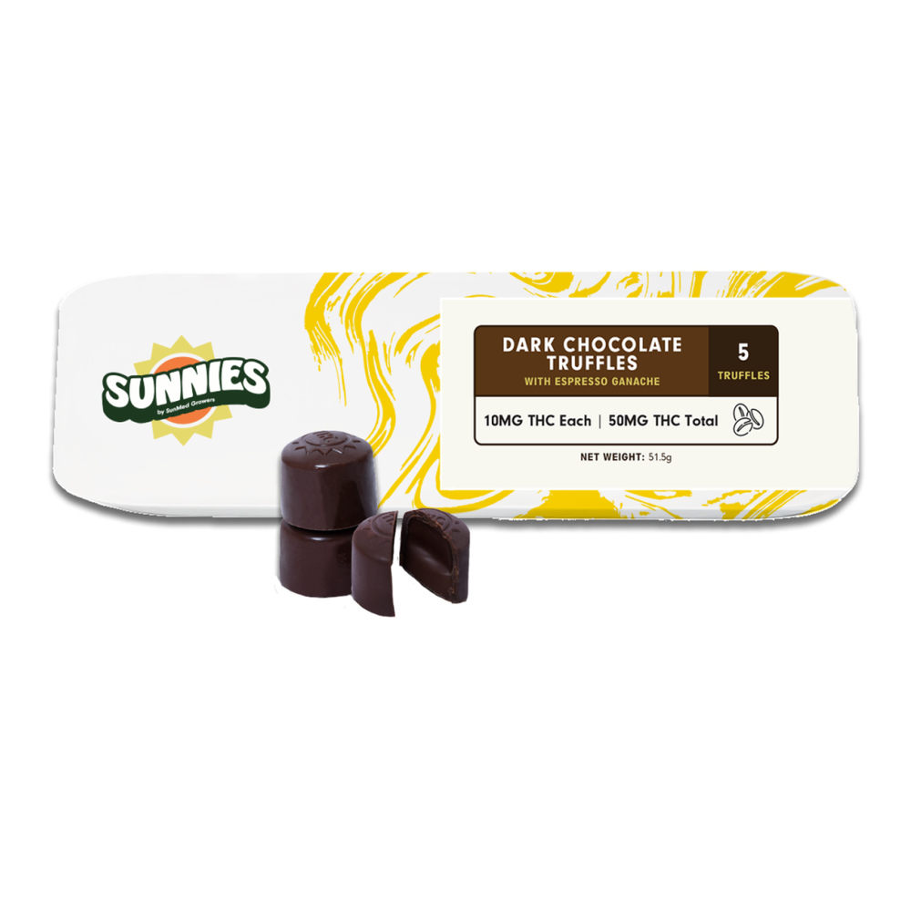 Dark Chocolate Espresso Ganache Truffles [5pk] (50mg)