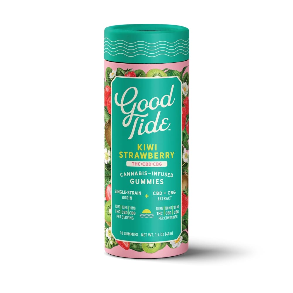 Kiwi Strawberry 1:1:1 CBD + CBG Single-Strain Rosin Gummies | Refreshing | 100mg