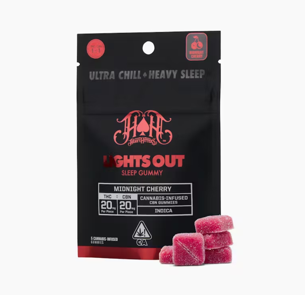 Midnight Cherry Lights Out Sleep Gummies | 100mg THC - 100mg CBN