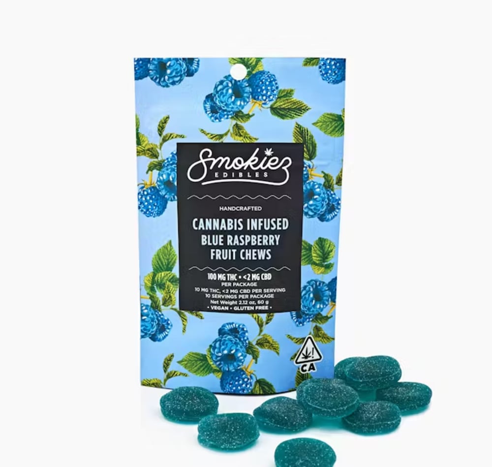 Blue Raspberry Fruit Chews [10pk] (100mg) THC