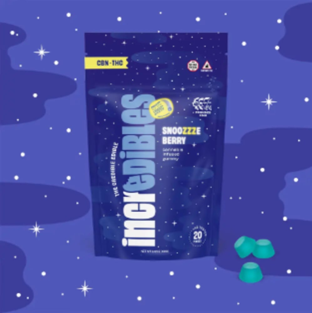 Inc.edibles Snoozzzeberry Thc/cbn Gummies