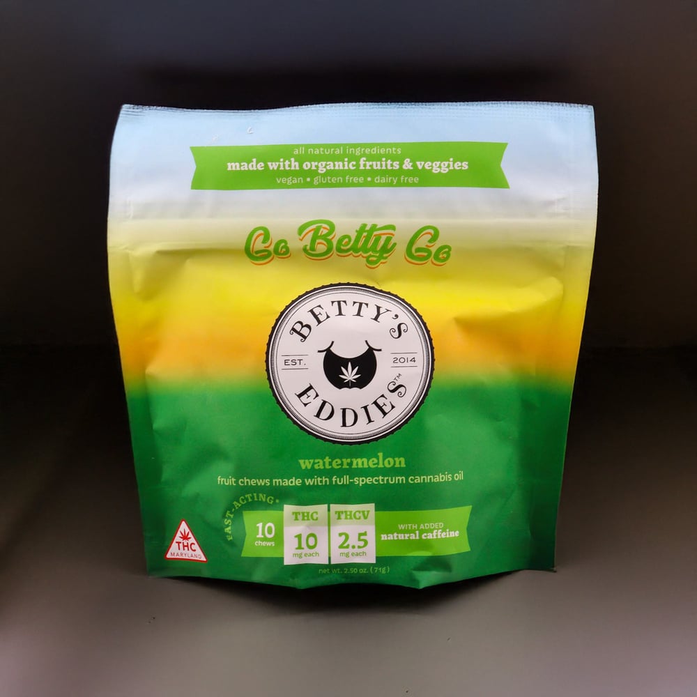 Go Betty Go Watermelon [10pk] (100mg THC/25mg THCV) Energy Fruit Chews