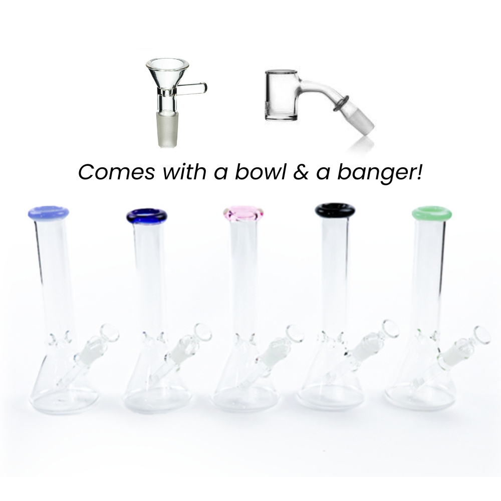 VID Color Lip Beaker Bong w/Bucket and Bowl