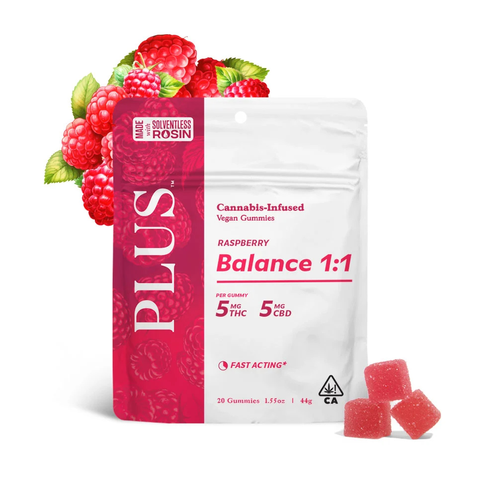 Raspberry Balance 1:1 [Solventless Rosin 20pk] (100mg CBD/100mg THC)