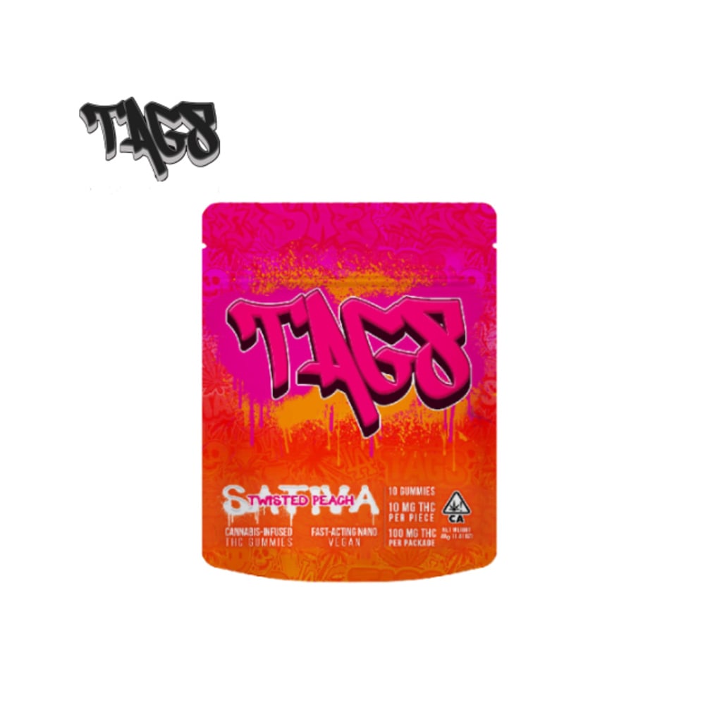 TWISTED PEACH 100MG 10 PACK GUMMIES