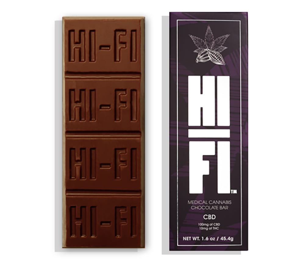 CBD Dark Chocolate (100mg CBD/10mg THC) HIFI Chocolate Bar Jane