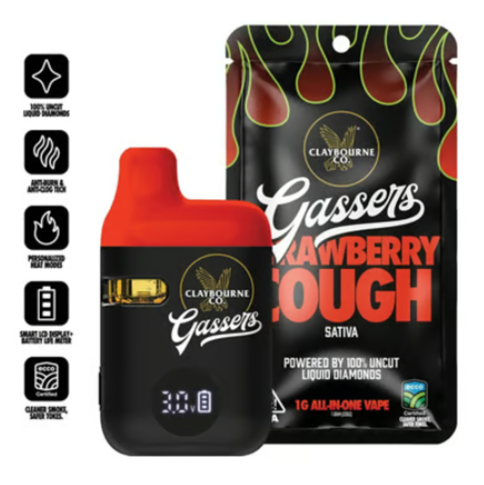 Strawberry Cough  (1g) - Gassers All-In-One Liquid Diamonds Vape