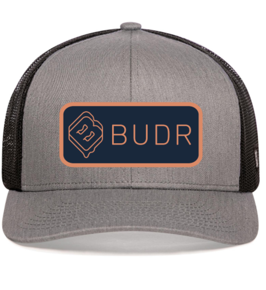 Black Grey Mesh Hat Patch Design