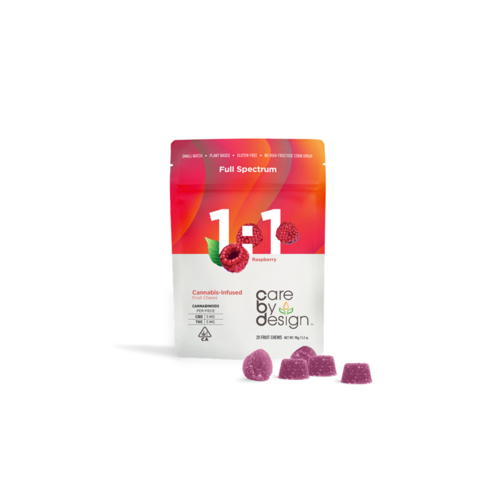 Care By Design | 1:1 CBD Raspberry Gummies 5mg 20ct
