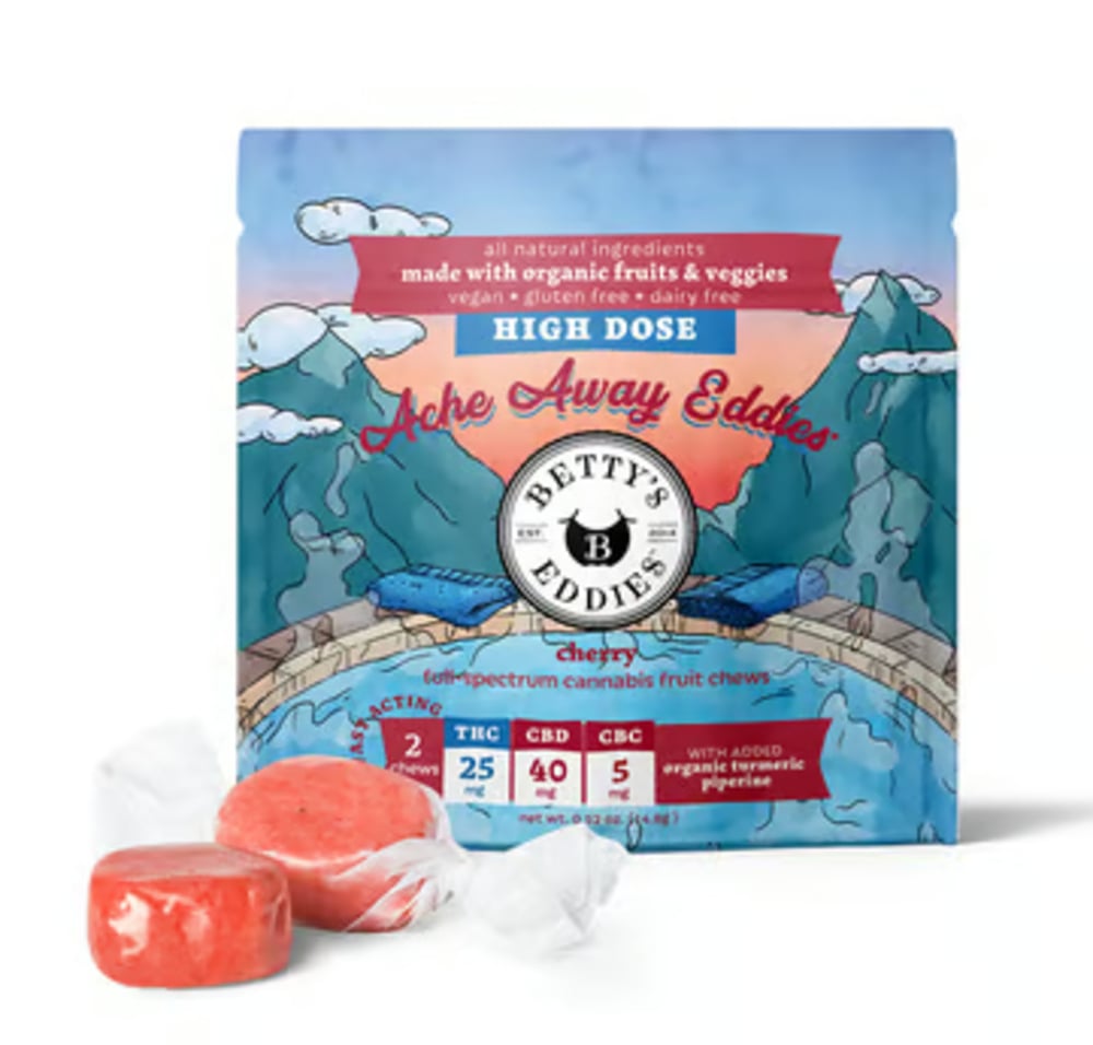Ache Away Eddies - Cherry [2pk] (50mg THC/80mg CBD/10mg CBC)