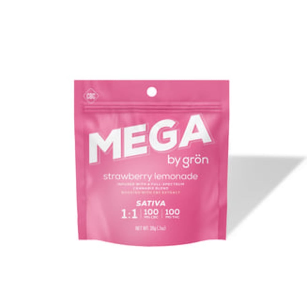 1:1 Strawberry Lemonade Mega Pearl [1pk] (100mg THC/100mg CBC)