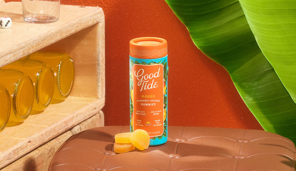 Good Tide | Mango Live Rosin Gummies | Indica Enhanced Mellow | 10pk 100mg |