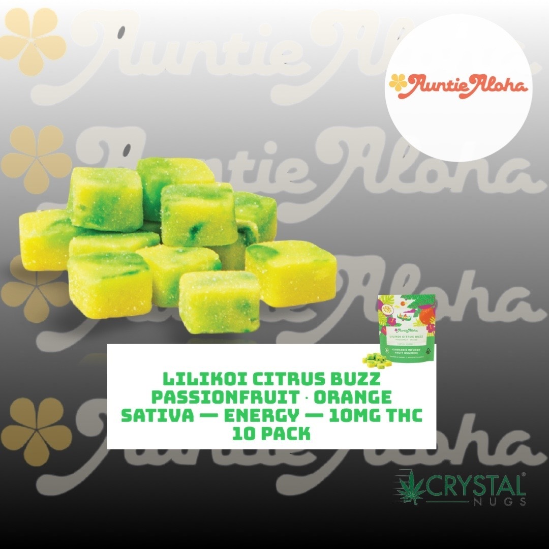 Shop Auntie Aloha - Lilikoi Citrus Buzz 10pk [100mg] - Sativa