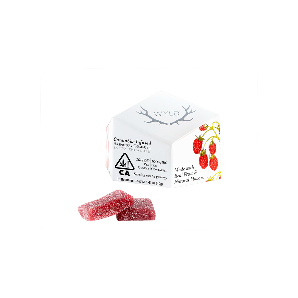 Raspberry Sativa Enhanced Gummies | 100mg
