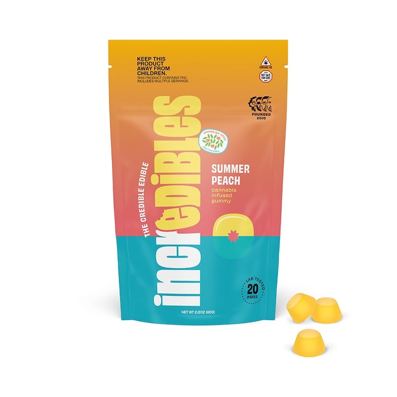 Incredibles - Summer Peach Gummies (100mg 20pk)