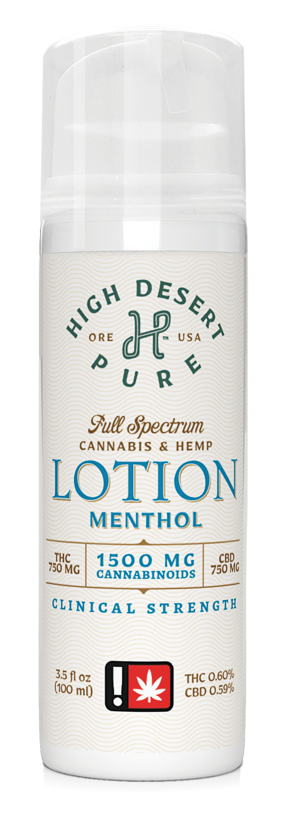1:1 Menthol Lotion [3.5 fl oz] (750mg THC/750mg CBD)