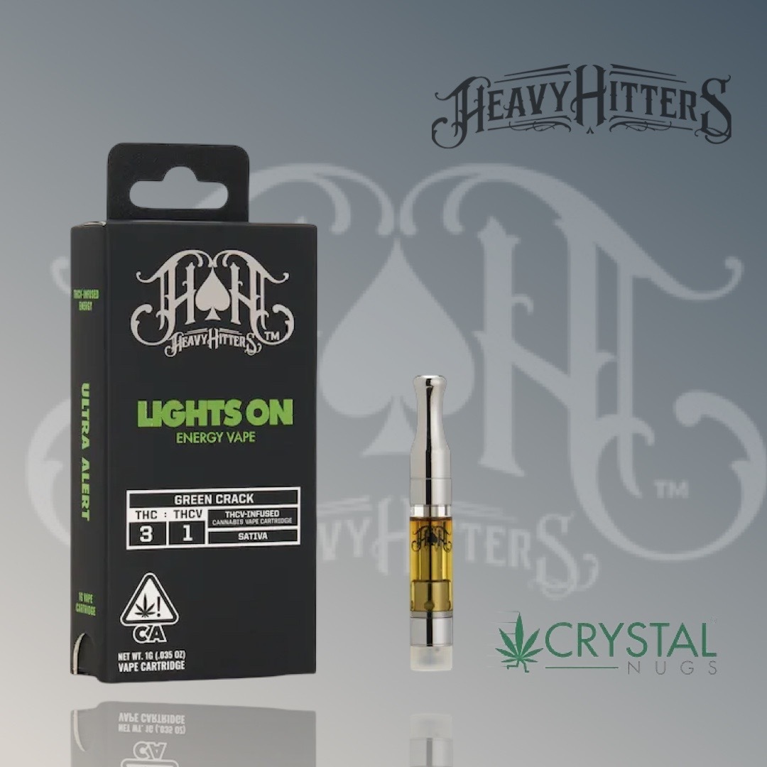 Green Crack Lights On | 1G THCV Energy Vape Cartridge