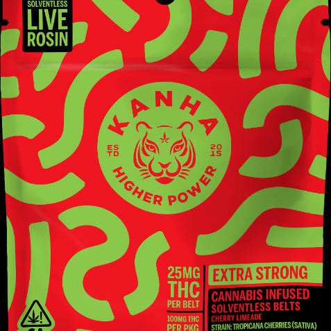 Cherry Limeade Live Rosin Belts - Sativa [4pk] (100mg)