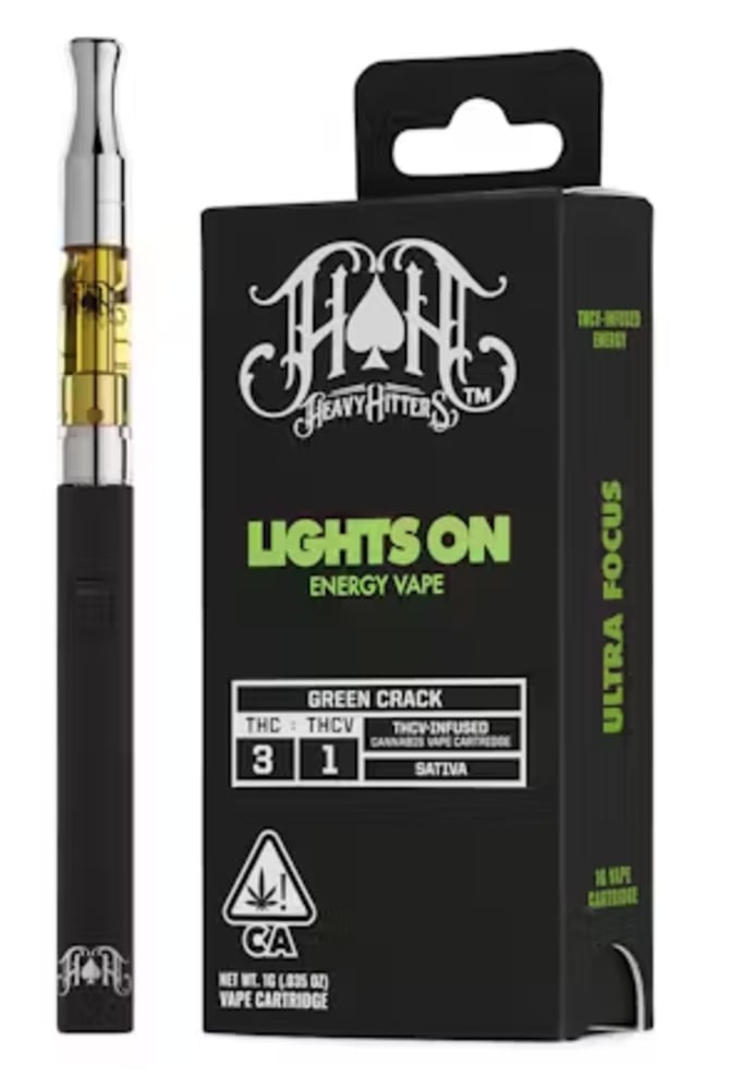 Green Crack Lights On | 1G THCV Energy Vape Cartridge Green Crack Lights On | 1G THCV Energy Vape Cartridge
