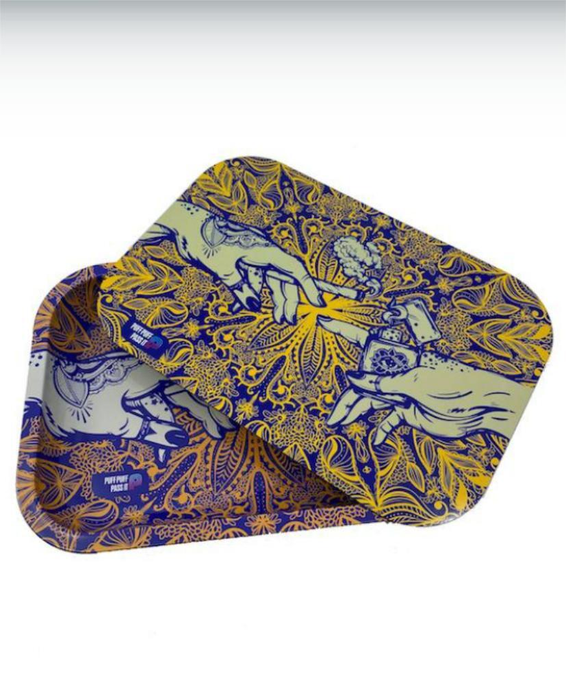 Orange Puff Puff Pass It Metal Tray