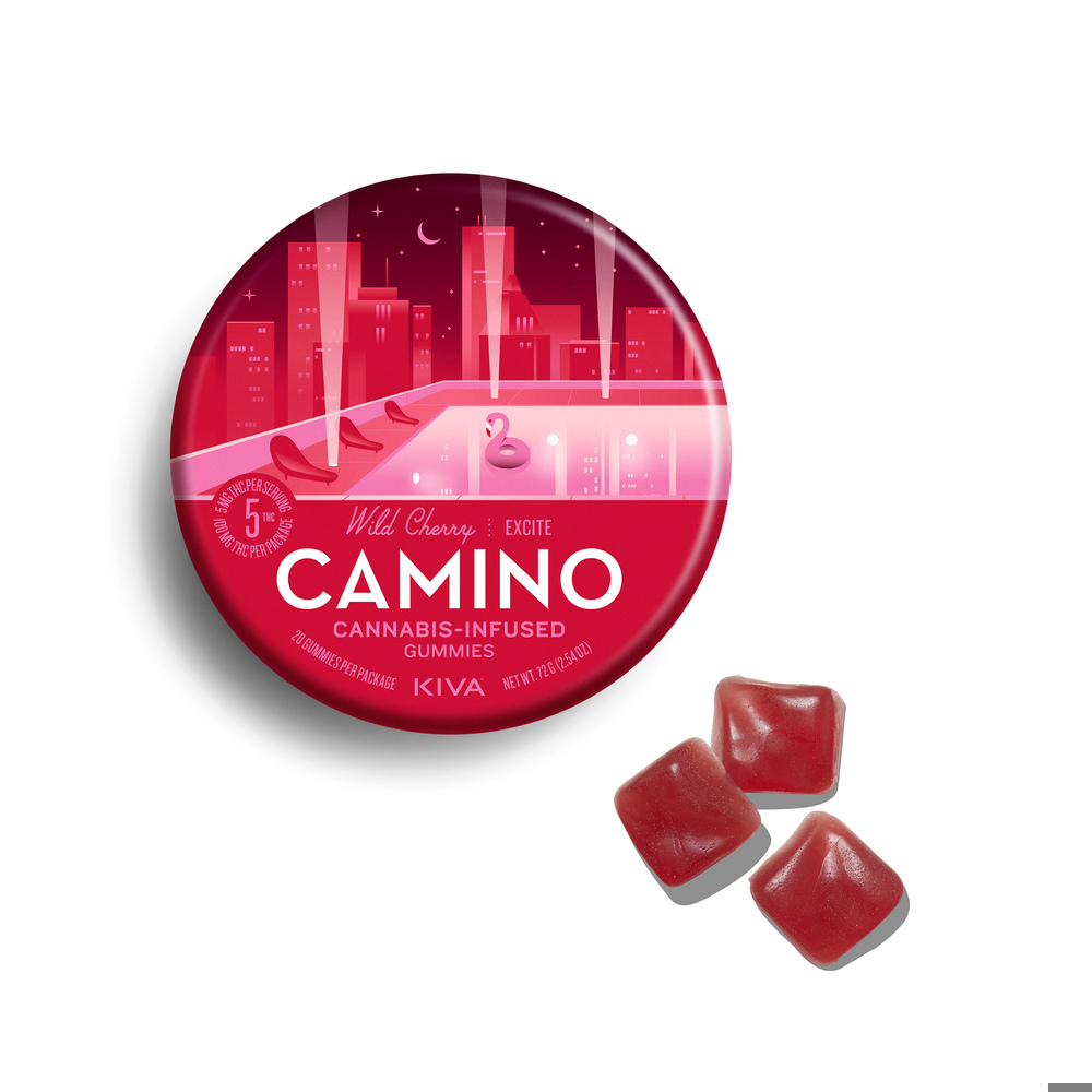 5mg Camino 'Excite' Wild Cherry Gummies 100mg THC total