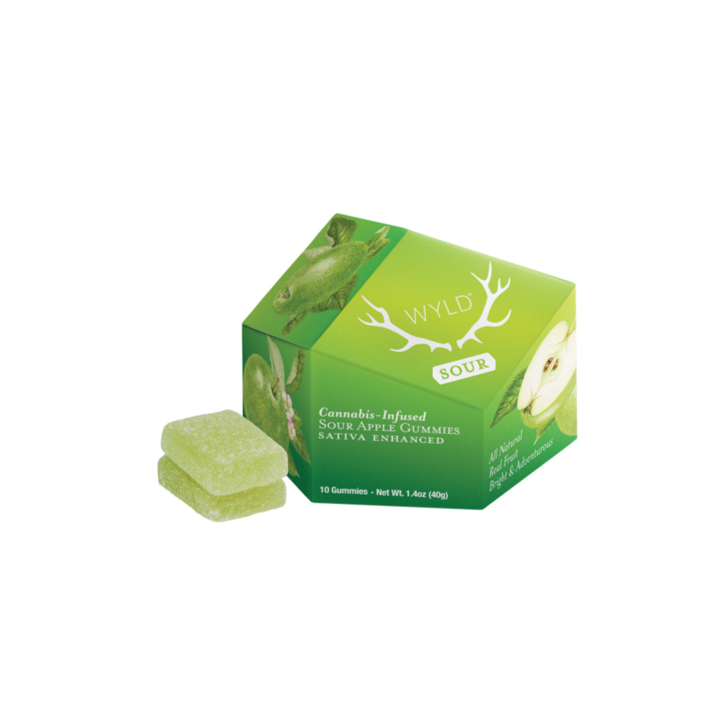 Sour Apple Sativa Enhanced Gummies | 100mg