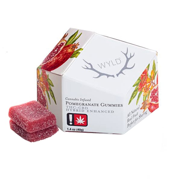 Pomegranate 1:1 CBD + Hybrid Enhanced Gummies | 100mg THC:100mg CBD Pomegranate 1:1 CBD + Hybrid Enhanced Gummies | 100mg THC:100mg CBD