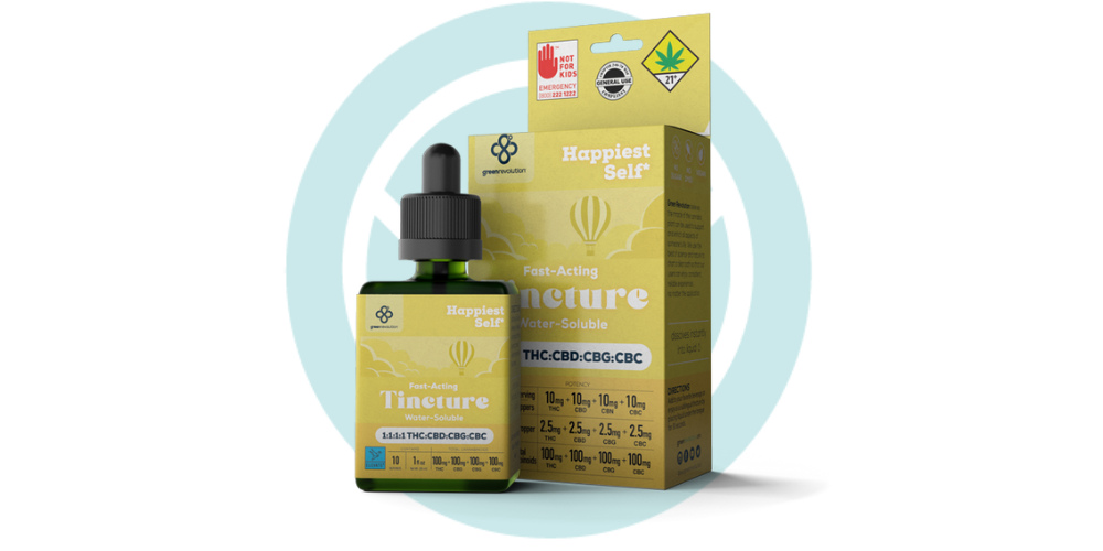 Happiest Self 1:1:1:1 [1oz] (100mg CBD/100mg THC/100mg CBG/100mg CBC)
