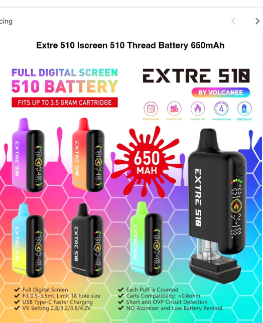 EXTRE - Extre 510 Full Digital Screen Battery BLUEandYELLOW $25