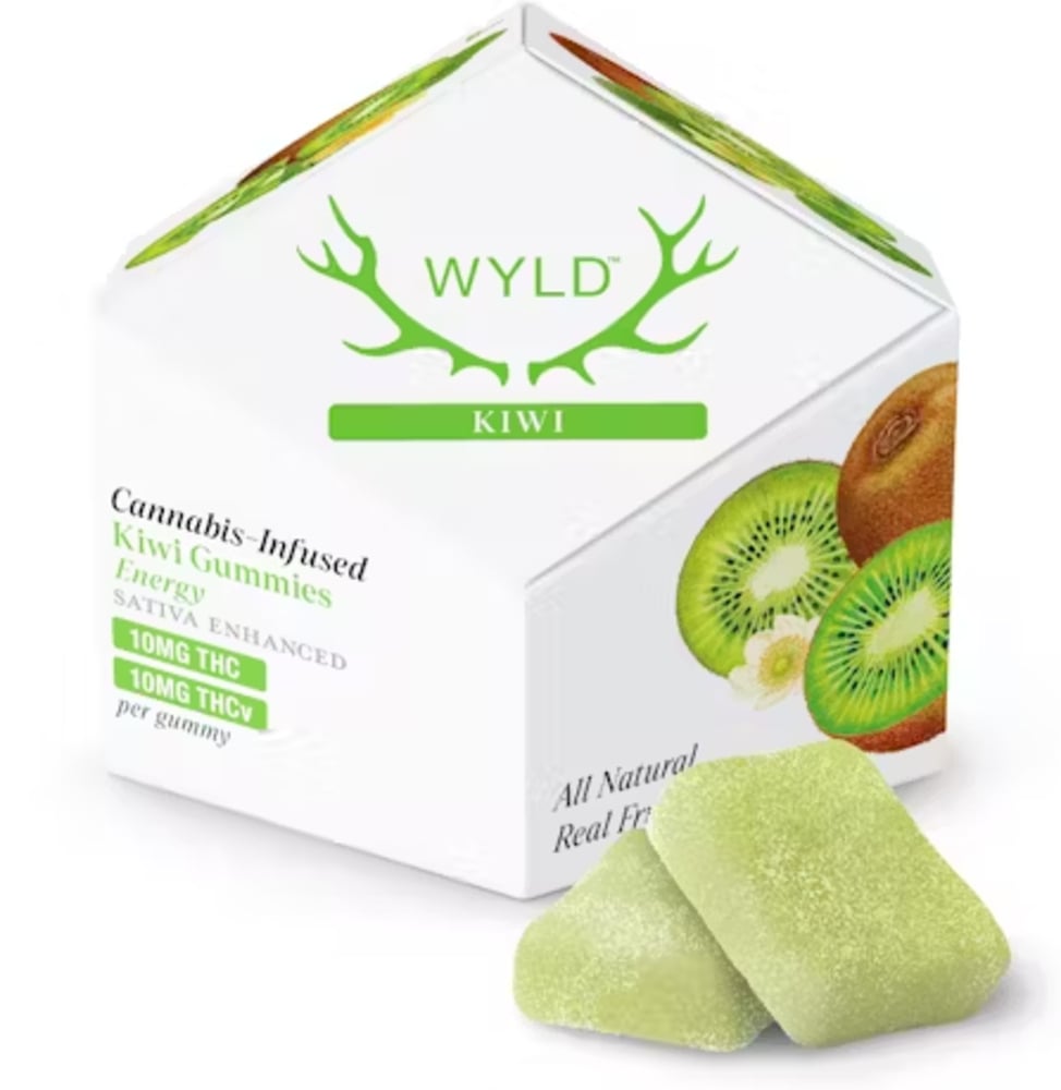 Kiwi 1:1 THCv + Sativa Enhanced Gummies | 100mg THC:100mg THCv