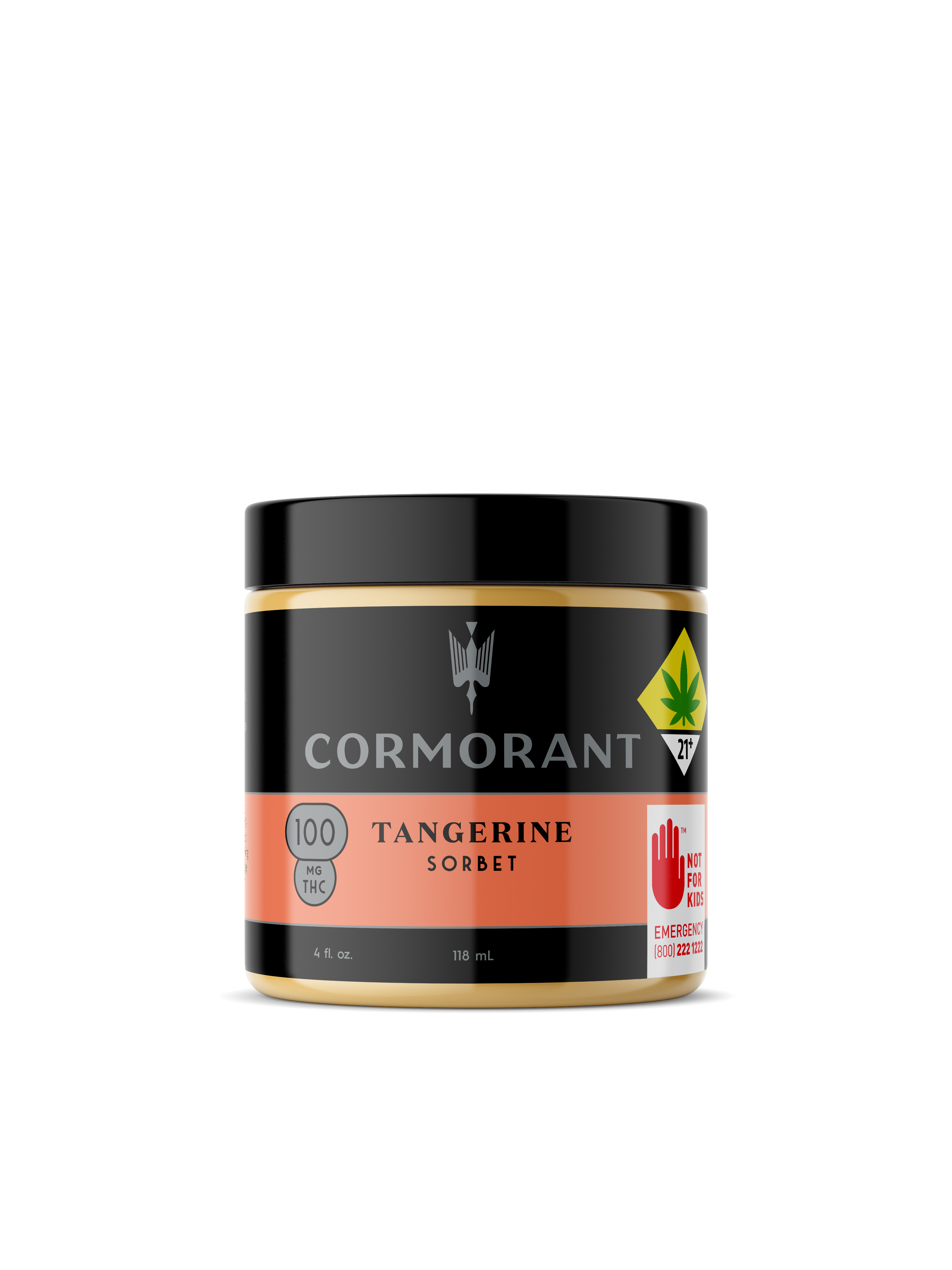 Tangerine Sorbet [4oz] (100mg THC)