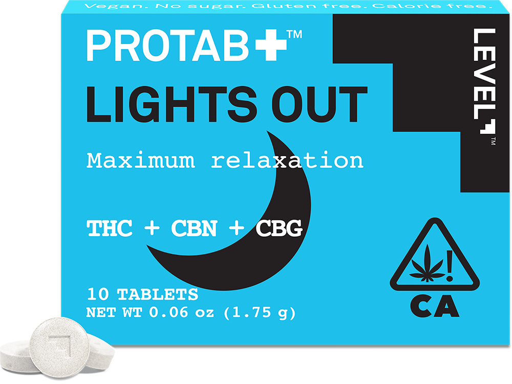 PROTAB+ LIGHTS OUT [10pk] (200mg D9 THC/50mg CBN/50mg D8 THC/20mg THCa/20mg CBG)
