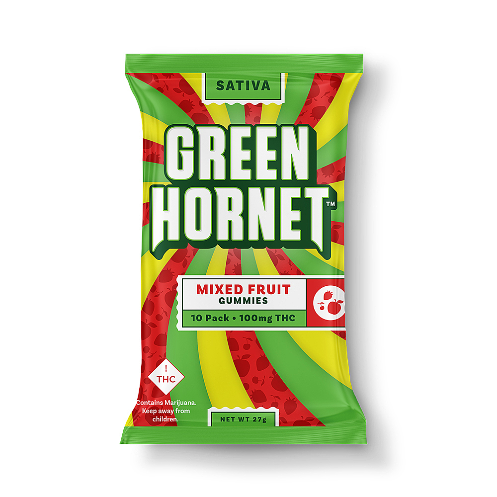 Mixed Fruit Sativa [10pk] (100mg) Cheeba Chews Green