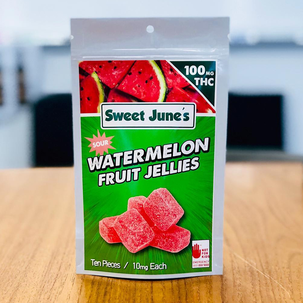 Sour Watermelon [10pk] (100mg) Sweet June's Fruit Jellies Jane