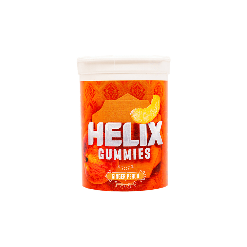 Ginger Peach [10pk] (100mg) Deep Roots Harvest Helix Twist Gummies