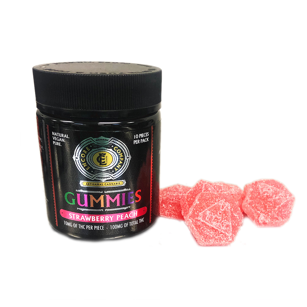 Strawberry Peach (100mg) Encore Edibles Gummies Jane