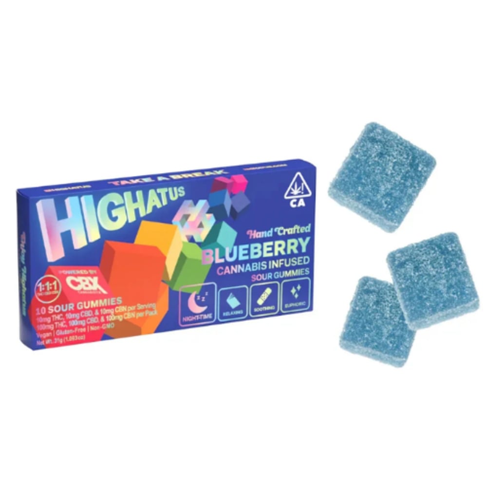 1:1:1 Blueberry [10pk] (100mg CBD/100mg THC/100mg CBN)